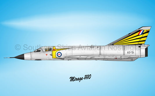 RAAF 2OCU Mirage IIIO (F/A) A3-51 (Side Profile)