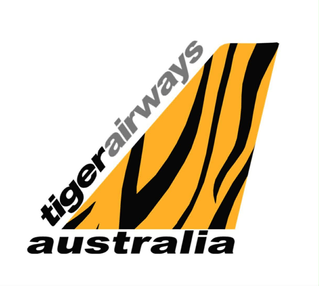 Tigerairways Australia 10cm tail logo sticker.