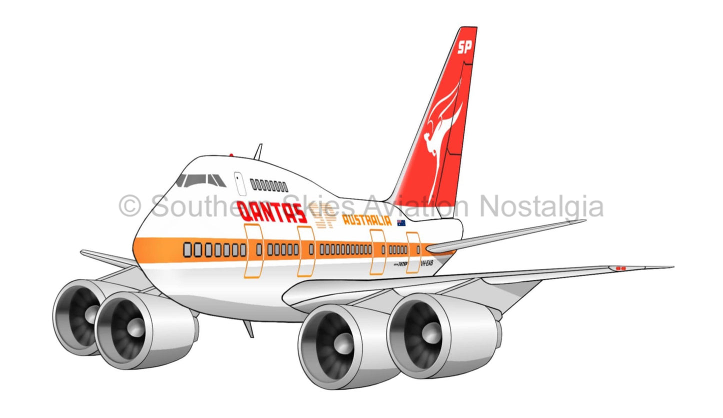Qantas Boeing 747SP VH-EAB (1970's livery)
