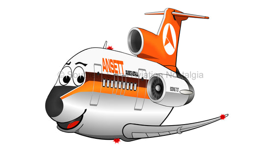 Ansett 727 Delta Livery Jolly Character (Caricature)