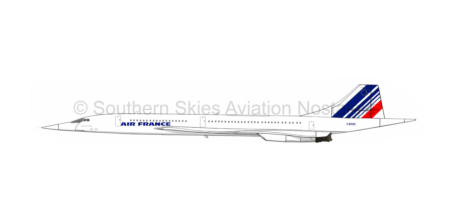 Air France Concorde F-BTSC (Caricature or Side Profile)