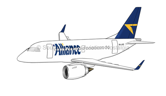 Alliance Airlines Embraer E190 VH-UYZ (Caricature)
