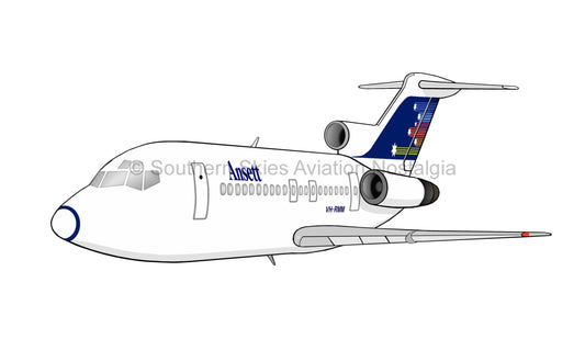Ansett 727 VH-RMM - Southern Cross Livery (Caricature or Side Profile)