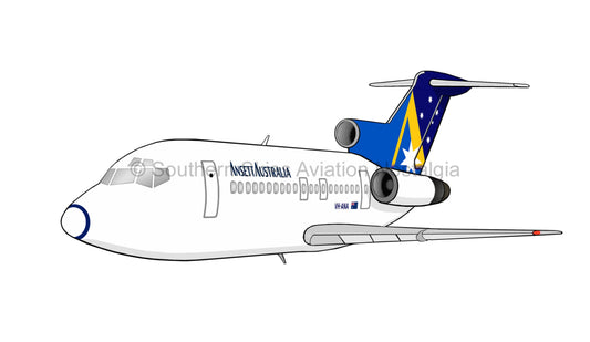 Ansett Australia Boing 727-200 VH-ANA - Starmark Livery (Caricature or Side Profile)