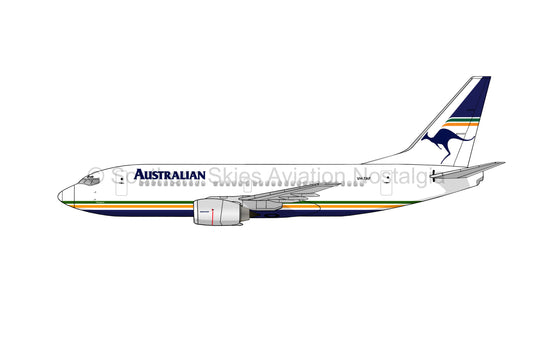 Australian Airlines 737 - VH-TAF (Caricature or Side Profile)