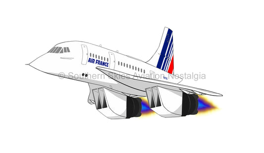 Air France Concorde F-BTSC (Caricature or Side Profile)