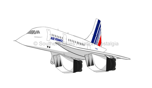 Air France Concorde F-BTSC (Caricature or Side Profile)