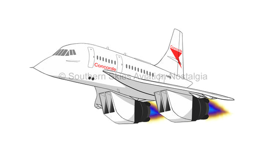 Concorde F-BTSC - Airport '79 Livery (Caricature or Side Profile)
