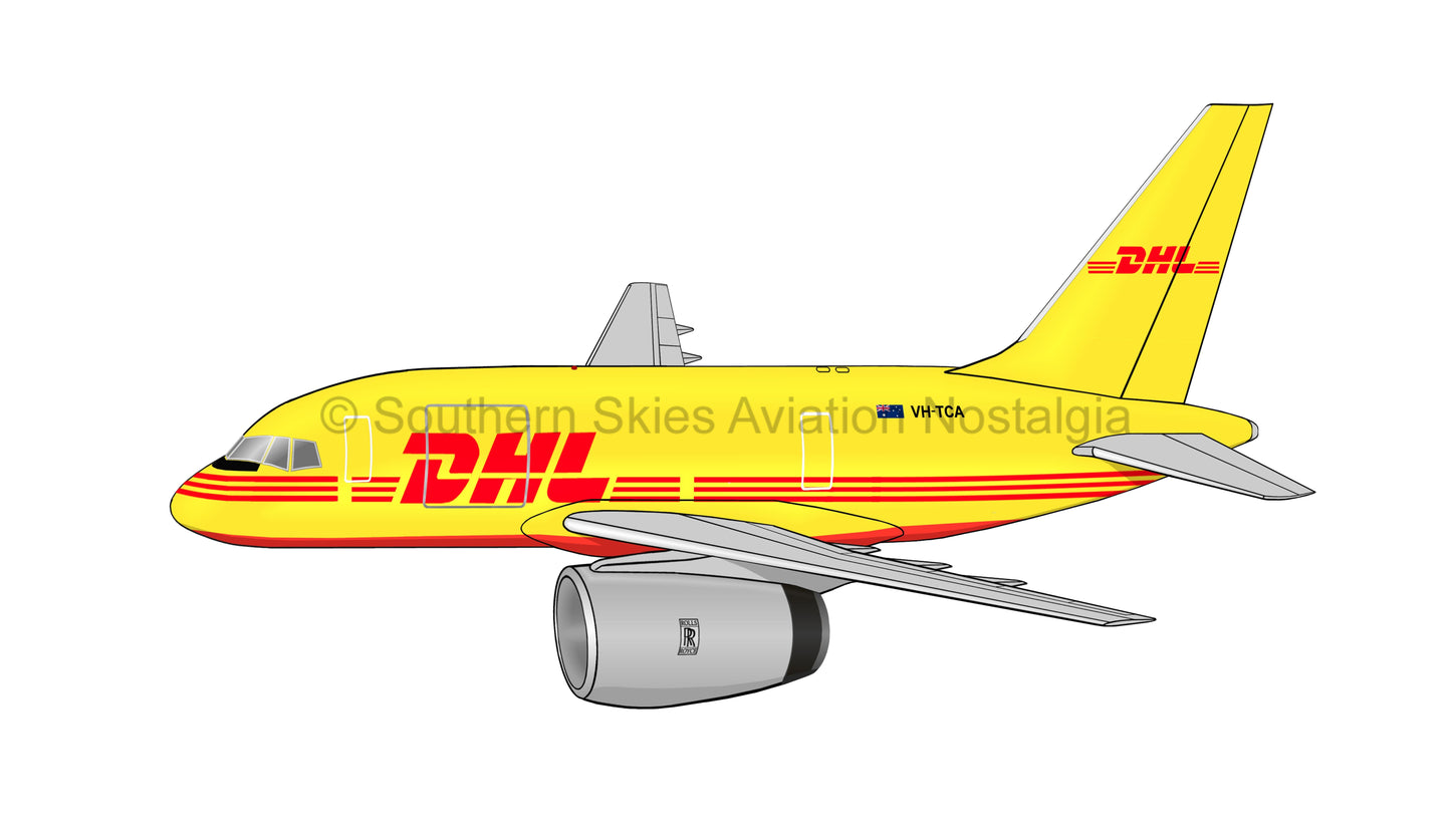DHL Boeing 757 VH-TCA (Caricature)