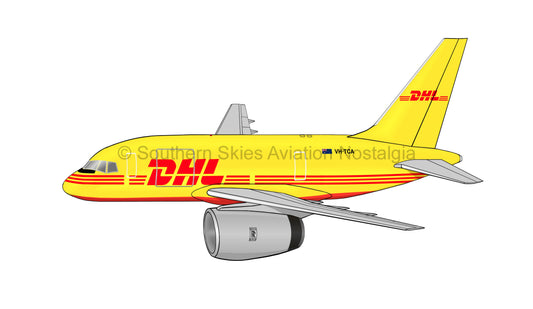 DHL Boeing 757 VH-TCA (Caricature)