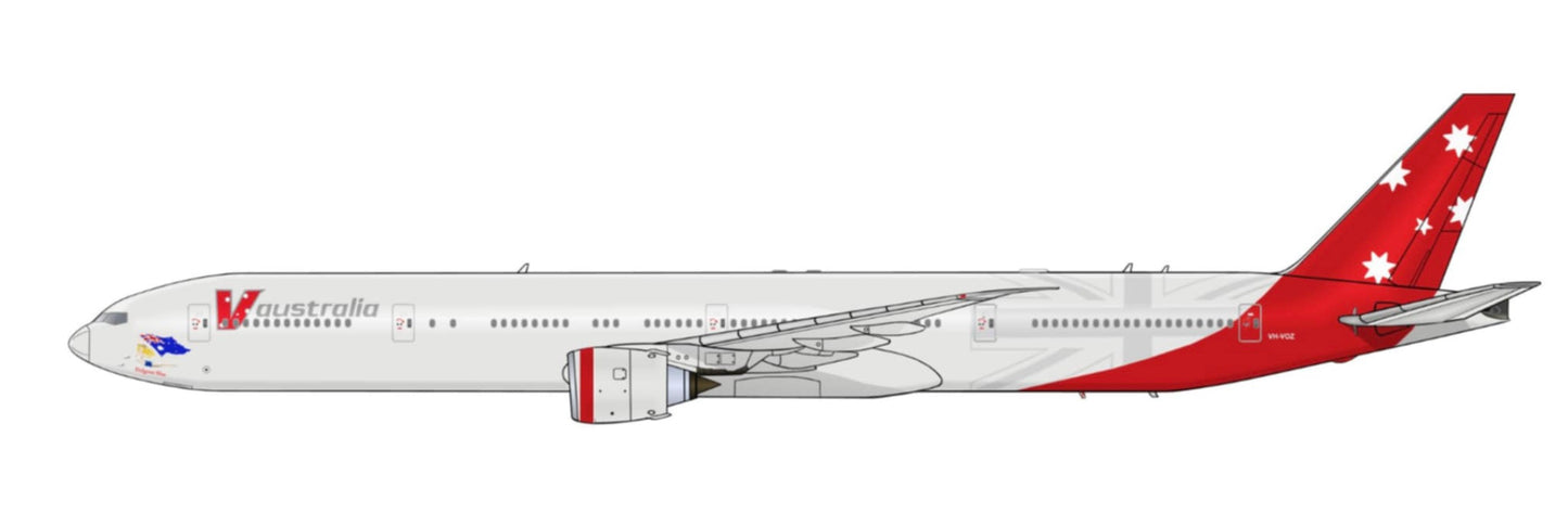 V Australia Boeing 777-300ER VH-VOZ PVC side profile cutout.