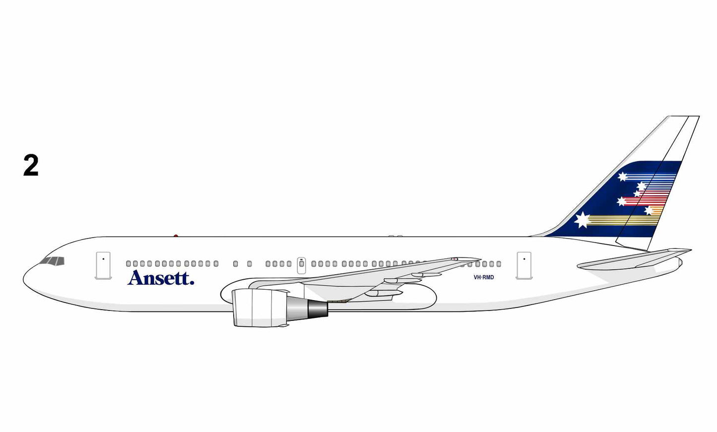 Ansett Shooting Stars 1980s Livery