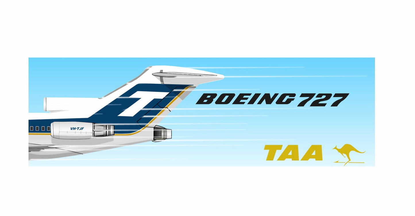 TAA Boeing 727-76 VH-TJF rear fuselage 20cm sticker.
