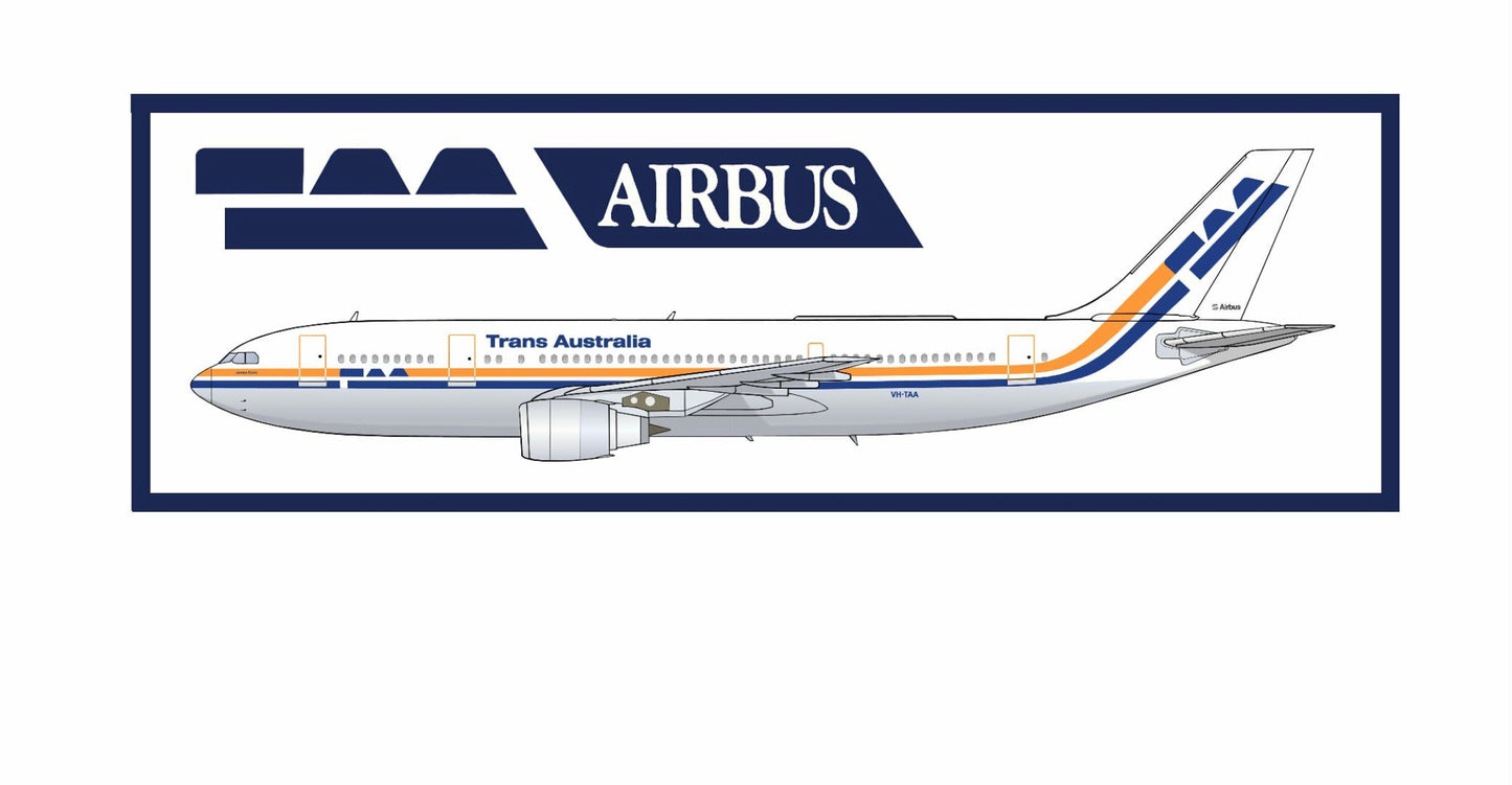 TAA Airbus 20cm sticker.