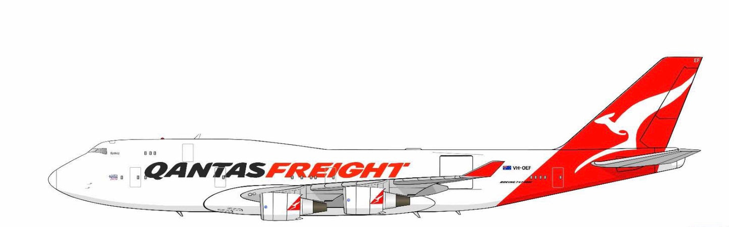 QANTAS Freight Boeing 747-400 VH-OEF “what if” fictitious livery 20cm side profile sticker.