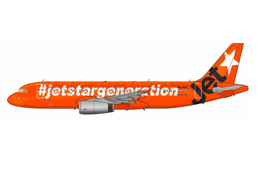 Jetstar Airbus A320 VH-VGF - 10th Anniversary Livery (Side Profile Left or Right)