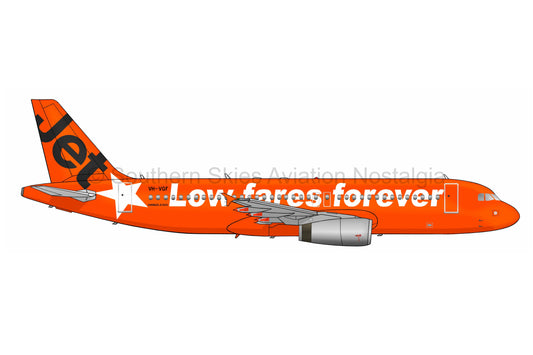 Jetstar Airbus A320 VH-VGF - 10th Anniversary Livery (Side Profile Left or Right)