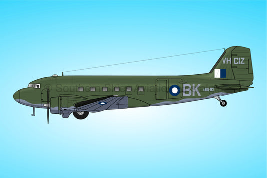RAAF Douglas DC-3 / C-47 A65-83 (Side Profile)