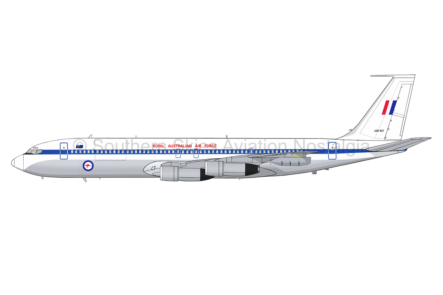 RAAF Boeing 707-338C Tanker A20-627 (Side Profile)
