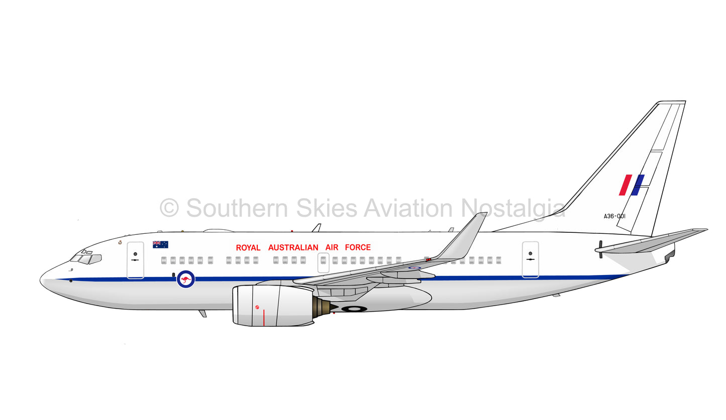 RAAF Boeing 737BBJ A36-001 (Side Profile)