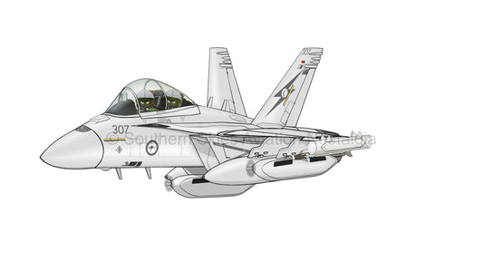 RAAF Boeing EA18G Growler A46-307 (Caricature)