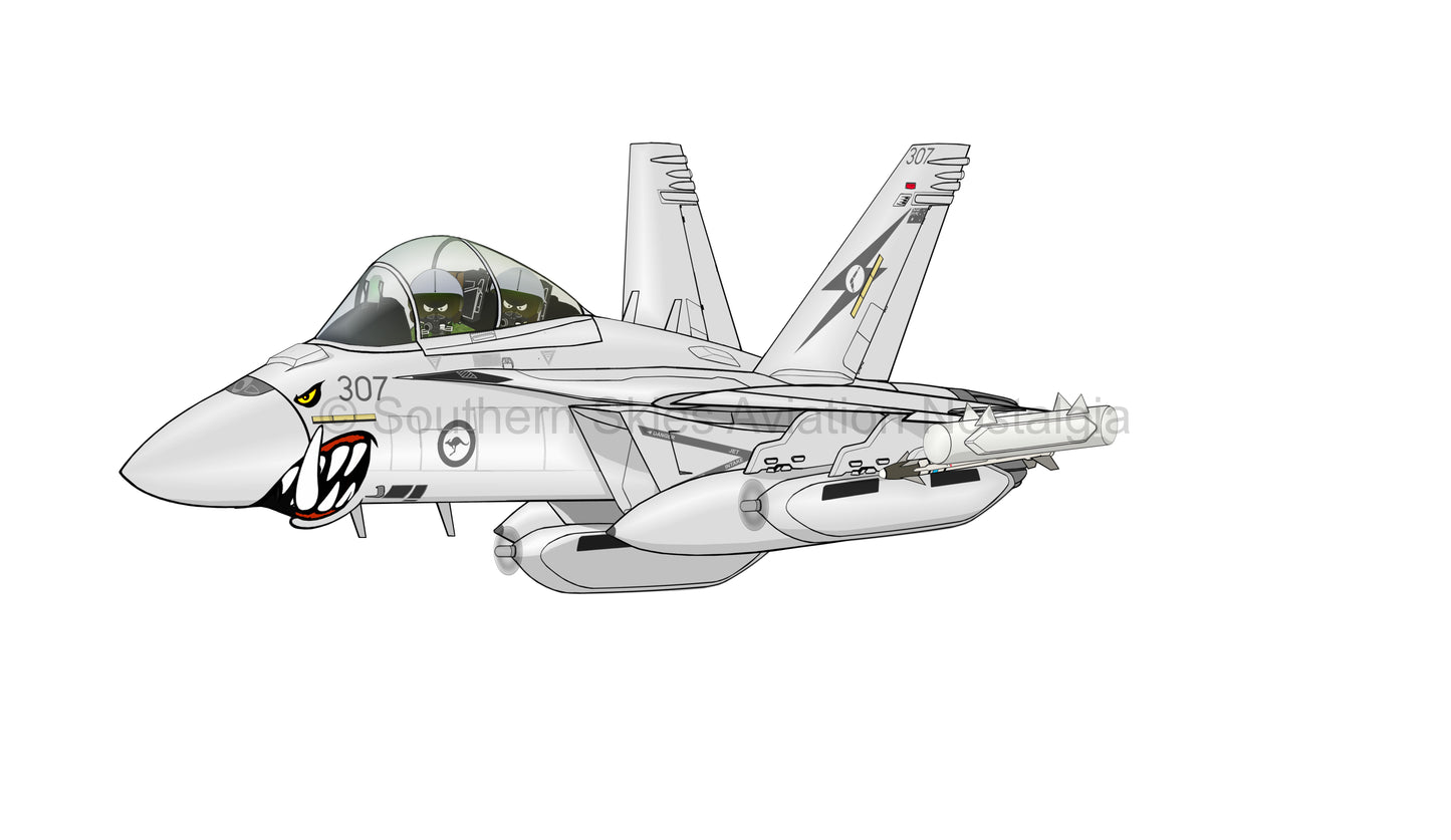 RAAF Boeing EA18G Growler A46-307 (Caricature)