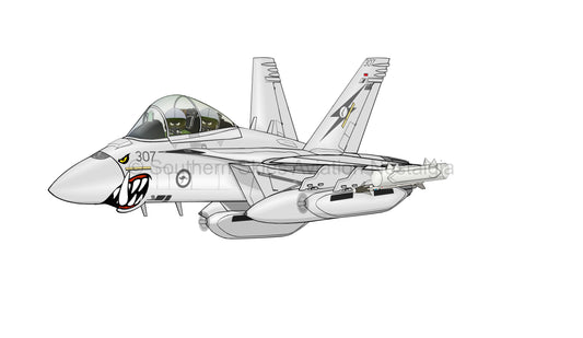 RAAF Boeing EA18G Growler A46-307 (Caricature)