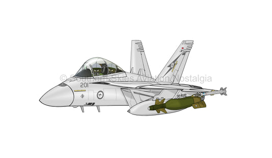 RAAF Boeing F/A 18F Super Hornet A44-201 (Caricature)