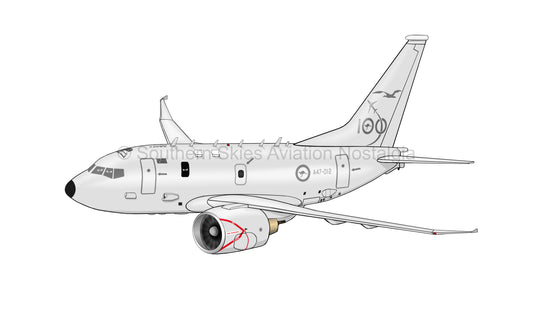 RAAF Boeing P8 Poseidon A47-012 - RAAF 100- Years Livery (Caricature)