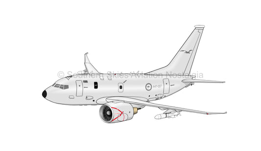 RAAF Boeing P8 Poseidon A47-007 - White Harpoon (Caricature)
