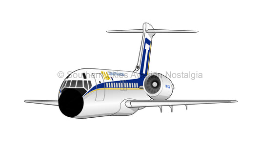 TAA DC-9 VH-TJJ - T-Tail Livery (Caricature or Side Profile)