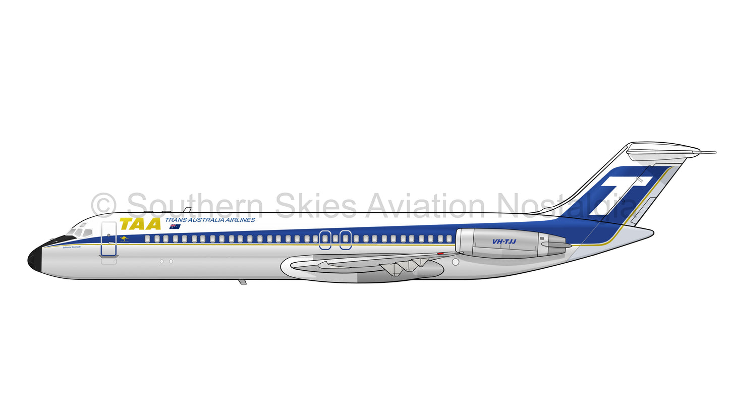 TAA DC-9 VH-TJJ - T-Tail Livery (Caricature or Side Profile)