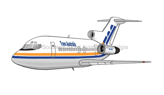 TAA 727 VH-TBL - Camel Hump Livery (Caricature)