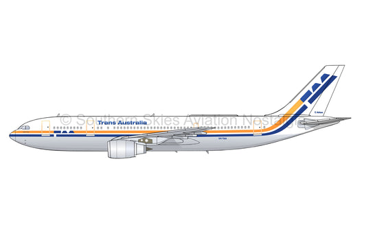 TAA Airbus A300 VH-TAA- Camel Hump Livery (Caricature or Side Profile)