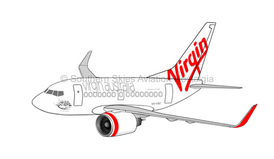 Virgin Australia Boeing 737-700 VH-VBZ (Caricature)