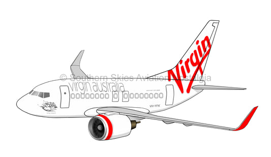 Virgin Australia Boeing 737-800 VH-YFK (Caricature)