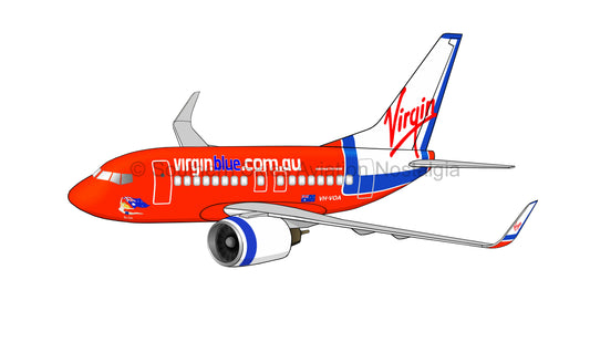 Virgin Blue 737 VH-VOA (Caricature)