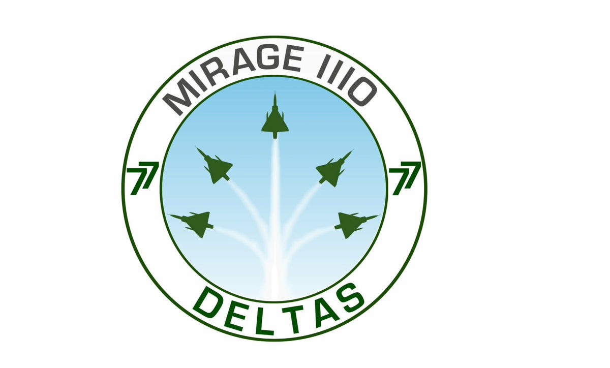5 Mirage 1110 77 Deltas 9cm sticker.