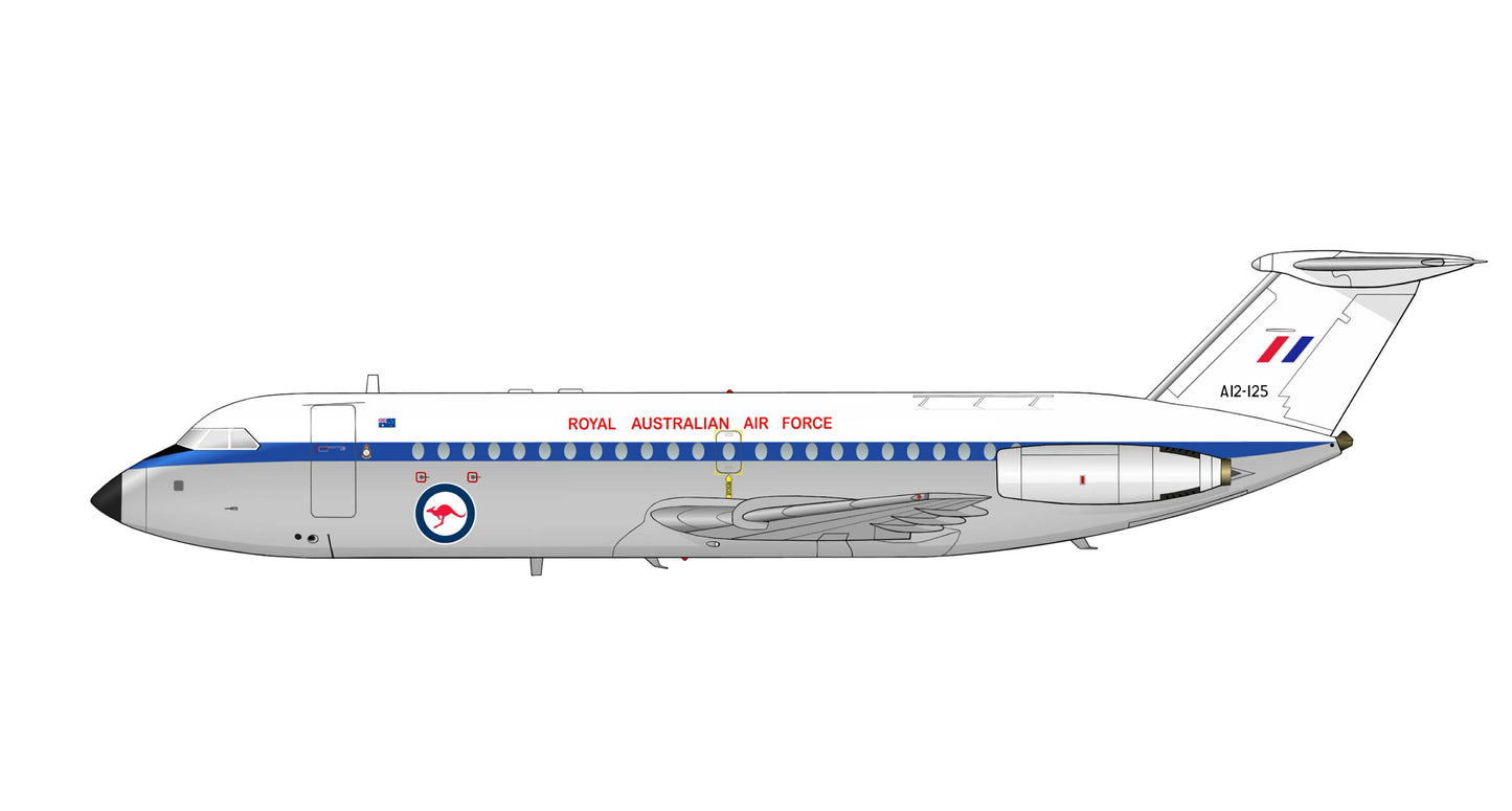 RAAF BAC 1-11 217EA A12-125 PVC side profile cutout.
