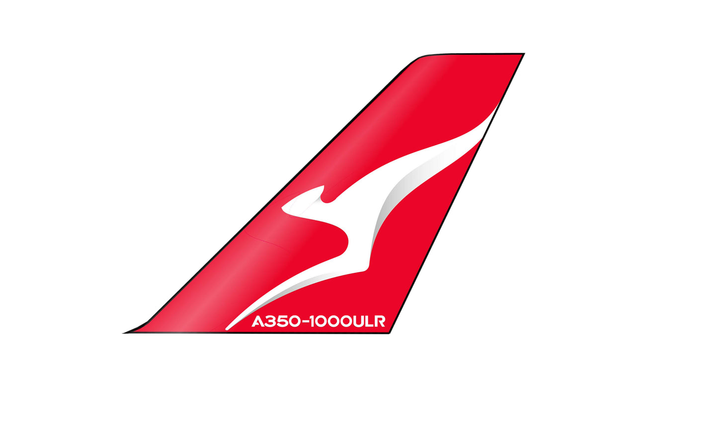 QANTAS Airbus “A350-1000ULR” 10cm tail logo sticker.