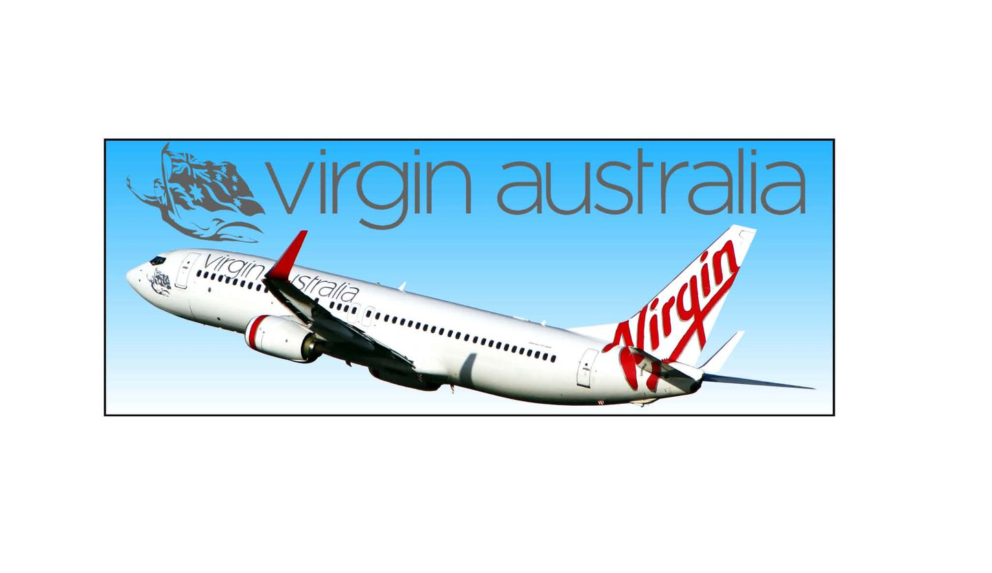 Virgin Australia 737-800 taking off 20cm sticker.