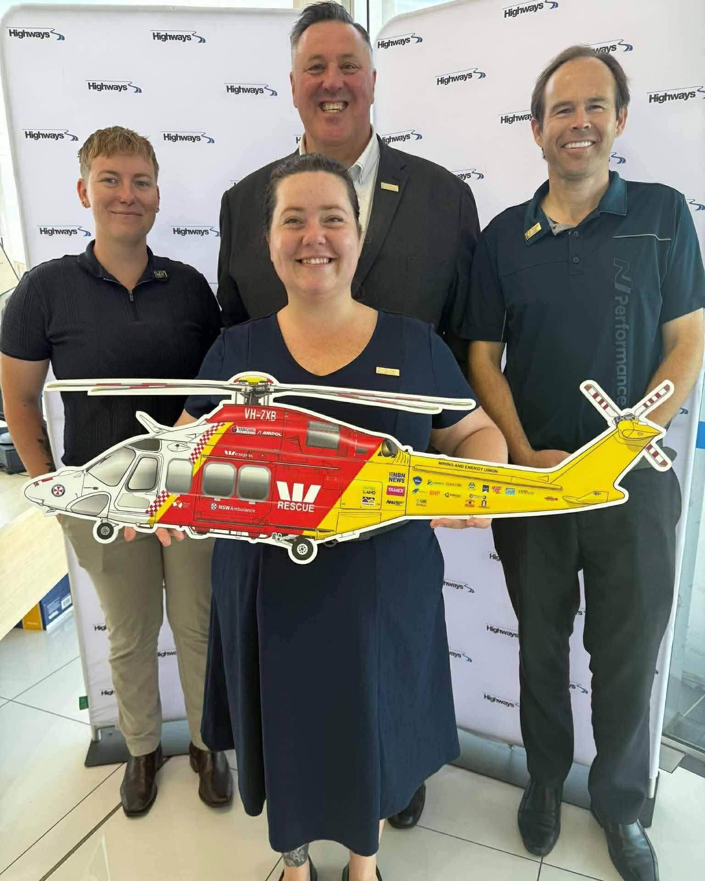 Westpac Rescue AW139 VH-ZXA Helicopter 20cm side profile sticker.