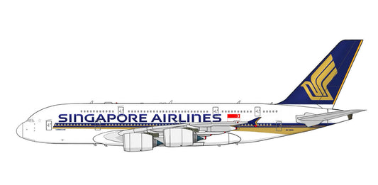 Singapore Airlines Airbus A380 9V-SKA 20cm side profile sticker.
