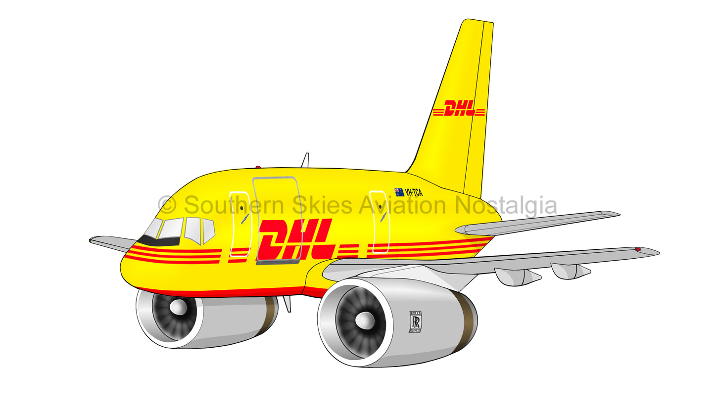 DHL Boeing 757 VH-TCA (Caricature)