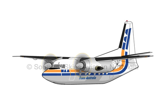 TAA Fokker F27 VH-TQT (80's Camel Hump Livery)