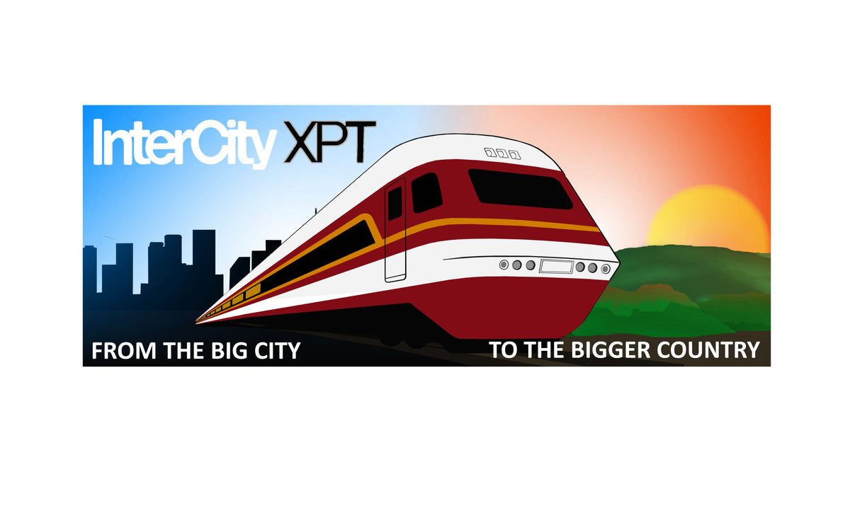 XPT From the Big City to the Bigger Country 20cm sticker.