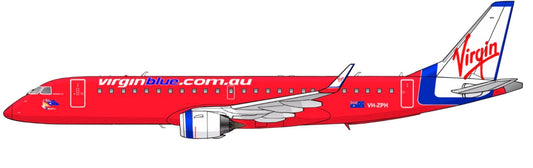 Virgin Blue Embraer 190 VH-ZPH PVC side profile cutout.