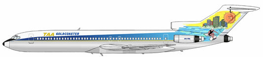 TAA Boeing 727-276 VH-TBL Gold Coaster (never actually completed) livery PVC side profile cutout.