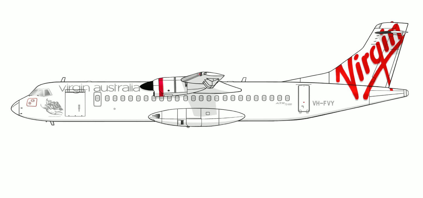 Virgin Australia ATR-72 600 VH-FVY PVC side profile cutout.