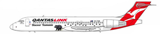 Qantas Boeing 717 VH-YQW “Discover Tasmania” livery PVC side profile cutout.